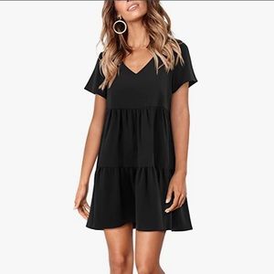 Women Summer Tunic Dress Casual Loose Flowy Swing Shift Dress ( NEW WITH TAG )